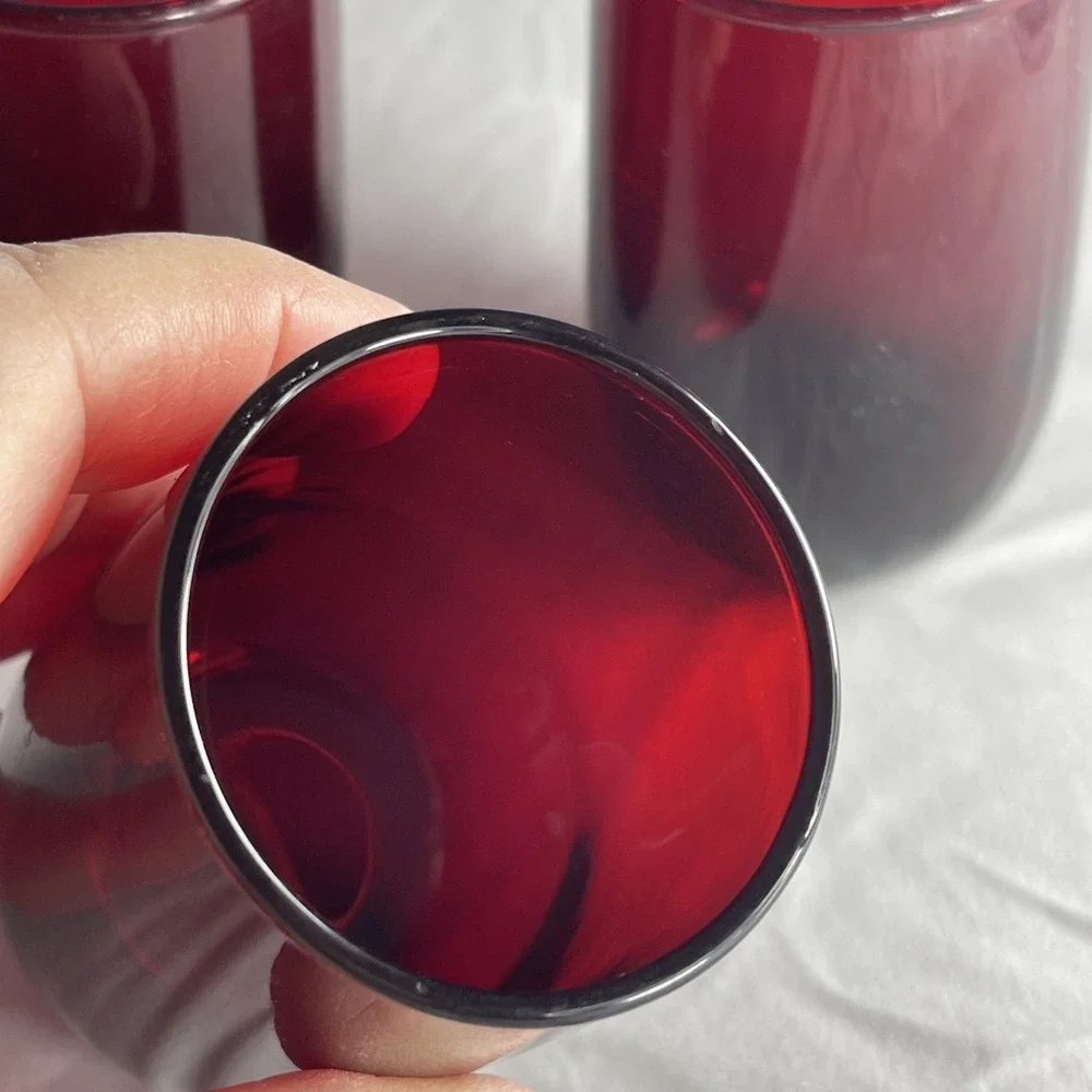 Set of 3 Vintage Anchor Hocking Royal Ruby 5